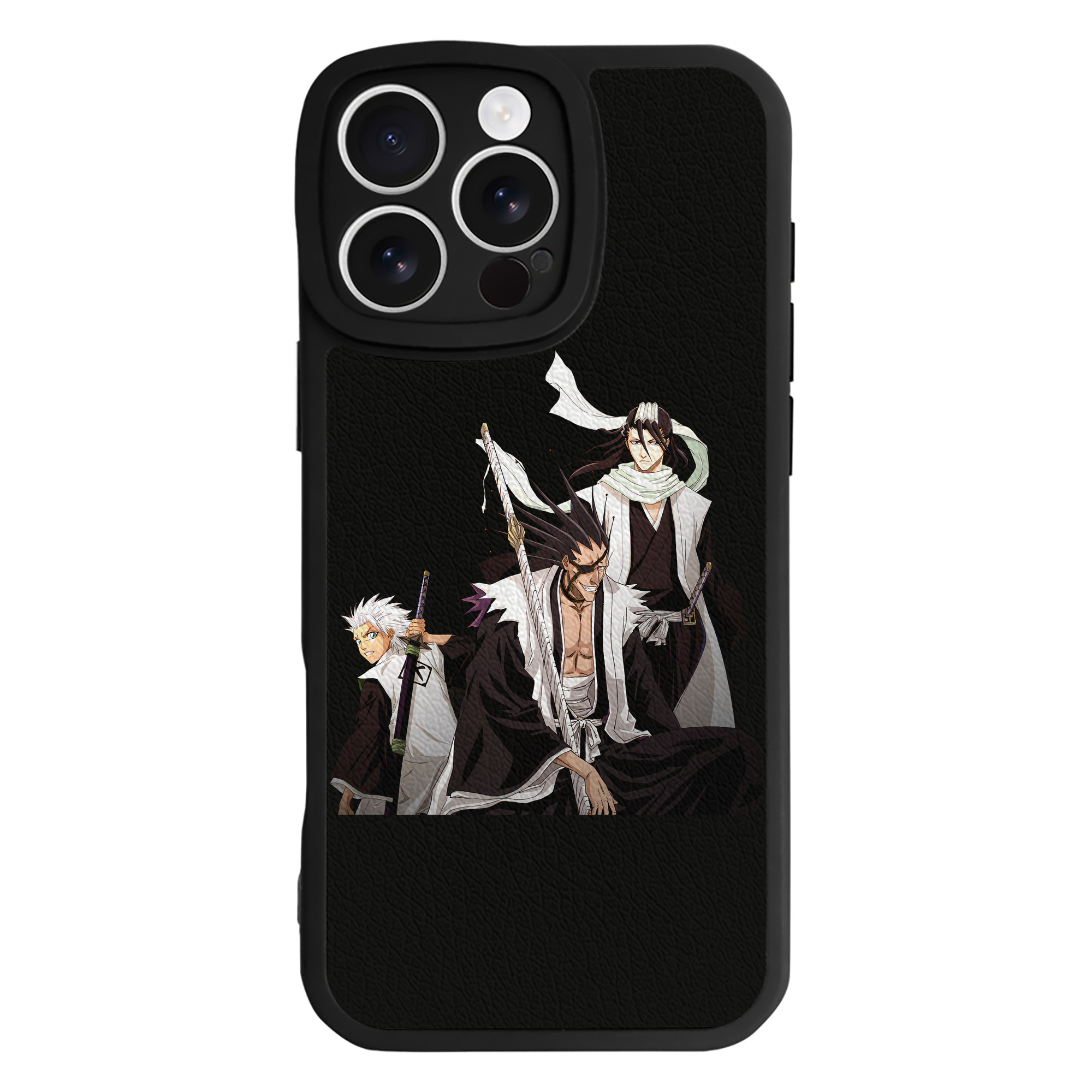 （画像用） ブリーチ ざらき けんぱち BLEACH Zaraki Kenpachi 【iPhone 16シリーズ対応】シリコンスマホケース（レザー調） 材質：シリコン